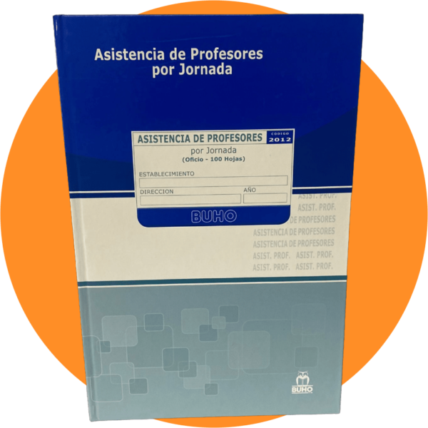 Libro Asistencia Profesor por jornada